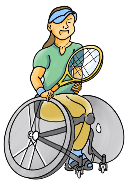 パラリンピック車椅子テニスのイラスト